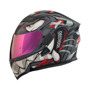 CASCO GRIS M/ROJO FULLGAS HRO 3400 S (copia)