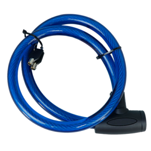 CANDADO DE SEGURIDAD 20 MM/1.20MTS AZUL