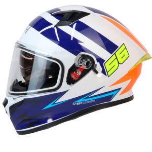 CASCO BLANCO/AZUL RAZOR GP ICH 503 S
