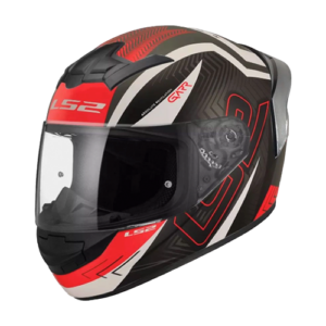 CASCO FF352 SPOILER GARR BLANCO/ ROJO XL