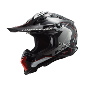 CASCO LS2 ARCHED NEGRO ROJO XL