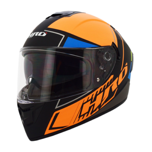 CASCO NEGRO M/NARANJA BURST HRO 518 S