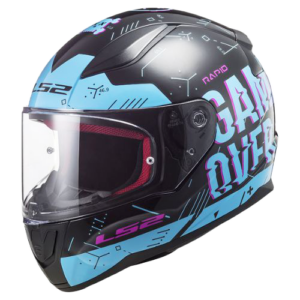 CASCO RAPID PLAYER NEGRO M/AZUL LS2 XL