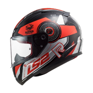 CASCO RAPID STRATUS NEGRO/ROJO LS2 S