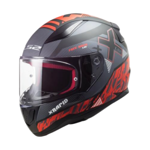 CASCO RAPID XTREET NEGRO M/ROJO LS2 S